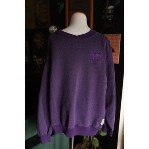 Vintage Boa Resort Oversize Purple embroidered  Kansas State Wildcats sweater XL